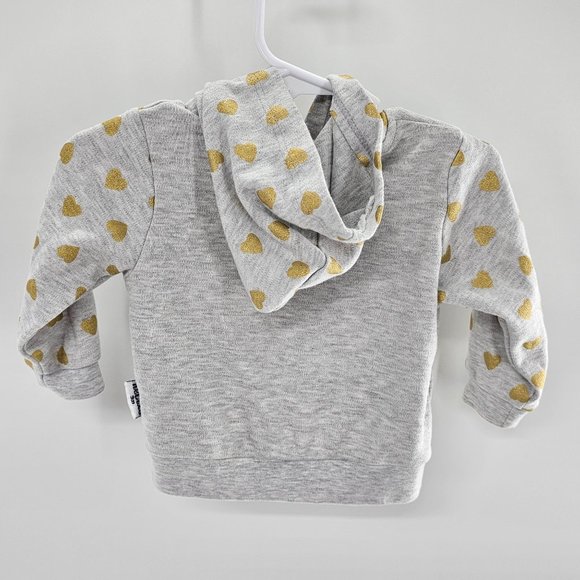 Necix's Girls Valentine Hearts Zip Hooded Sweatshirt Size 9m - Picture 4 of 4